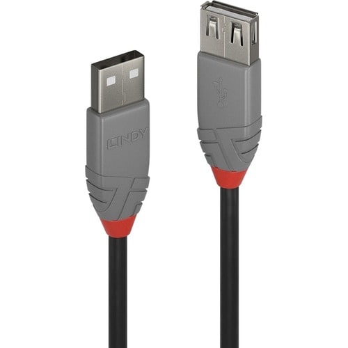 LINDY Anthra Line 1 m USB Datentransferkabel - Erster Anschluss: Anschluss 1: USB A, Stecker - 480 Mbit/s - Verlängerungsk