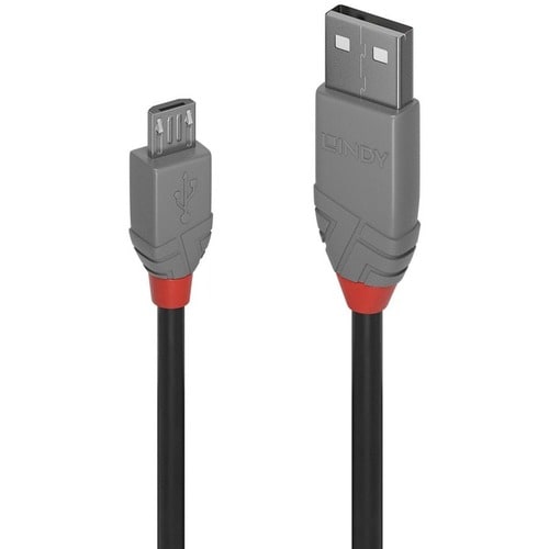 LINDY Anthra Line 20 cm USB/USB Micro-B Datentransferkabel - Erster Anschluss: Anschluss 1: USB A, Stecker - Zweiter Ansch