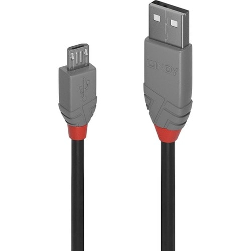 LINDY Anthra Line 1 m USB Datentransferkabel für Computer - Zweiter Anschluss: 1 x USB 2.0 Type A - Male - 480 Mbit/s - Ab