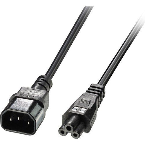 LINDY Verlängerungskabel - 1 m - für Notebook - IEC 60320 C14 / C5/Cloverleaf