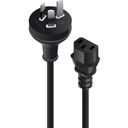 Alogic Standard Power Cord - For Computer - 250 V AC / 10 A - Black - 1 m Cord Length - IEC 60320 C13 - Australia