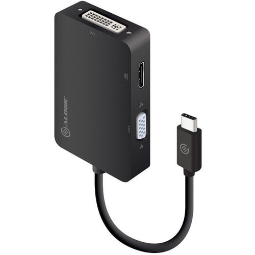 ALOGIC 3-IN-1 USB-C TO HDMI DVI VGA ADAPTER - MALE TO 3-FEMALE