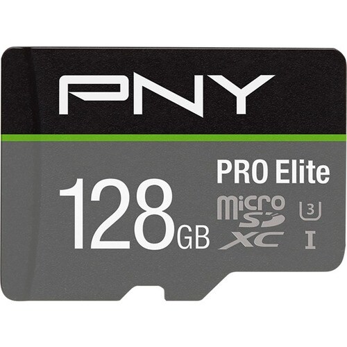 PNY PRO Elite 128 GB Class 10/UHS-I (U3) microSDXC - 100 MB/s Lesegeschwindigkeit - 90 MB/s Schreibgeschwindigkeit