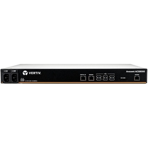 Consola Vertiv Avocent ACS 8000, 8 Puertos, Fuente de Alimentación de CA Dual y Módem Analógico - 1GB - DDR3 SDRAM - Par t