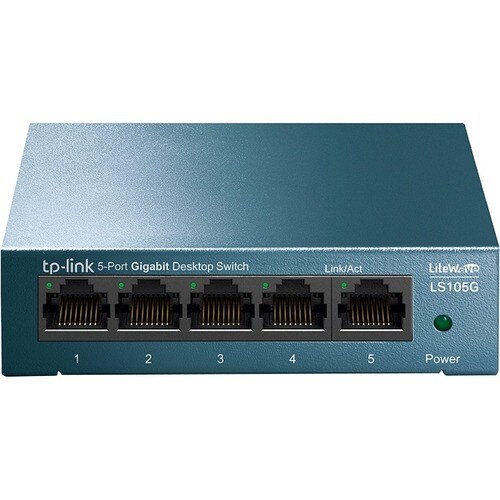 TP-Link LiteWave LS105G 5 Ports Ethernet Switch - Gigabit Ethernet - 10/100/1000Base-T - 2 Layer Supported - Twisted Pair 