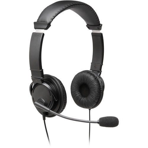 Kensington Hi-Fi Headphones with Mic - Stereo - Mini-phone (3.5mm) - Wired - Over-the-head - Binaural - Circumaural - 182.