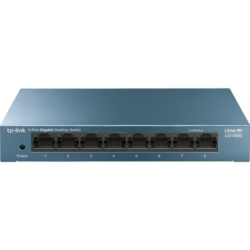 Switch Ethernet TP-Link LiteWave LS108G 8 Porte - Gigabit Ethernet - 10/100/1000Base-T - 2 Layer supportato - Coppia incro