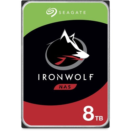 Seagate IronWolf ST8000VN004 8 TB Disco rígido - 3,5" Interno - SATA (SATA/600) - Gravação magnética convencional (CMR) Me