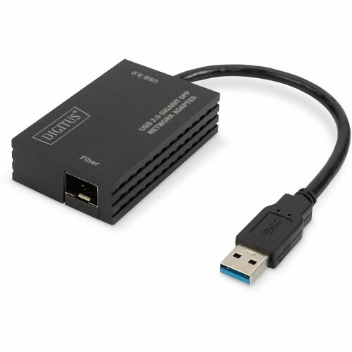 Digitus Gigabit Ethernet-Adapter für Computer, Notebook - 1000Base-SX/LX - SFP (Mini-GBIC) - Tragbar - USB 3.0 - Realtek R