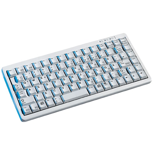 CHERRY G84-4100 Keyboard - Cable Connectivity - PS/2, USB Interface - English (UK) - QWERTY Layout - Light Grey - 86 Key(s)