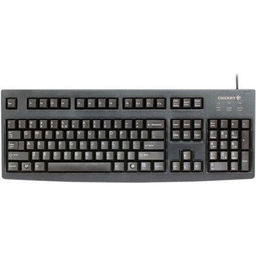CHERRY G83-6104 Keyboard - Cable Connectivity - USB Interface - English (US) - Black - Membrane Keyswitch - 104 Key(s) - C