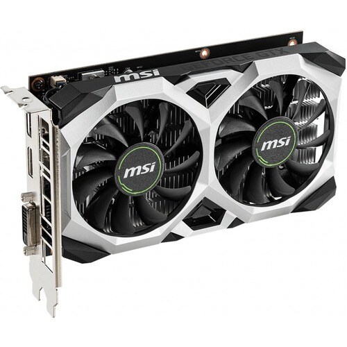 NVIDIA GEFORCE GTX 1650 VENTUS XS 4G OC GRAPHIC CARD CORE CLOCKS 1740MHZ 1XDP 1X HDMI 2.0 1X DVI 350W MIN PSU G-SYNC READY