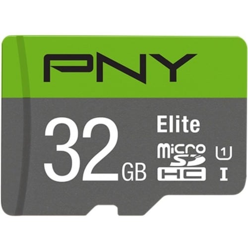 PNY Elite 32 GB Class 10/UHS-I (U1) microSDHC - 100 MB/s Read - Lifetime Warranty