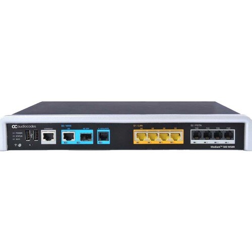 AudioCodes Mediant 500 VoIP-Gateway - 4 x RJ-45 - USB - Management-Port - Gigabit-Ethernet - VDSL - E-Carrier, T-Carrier -
