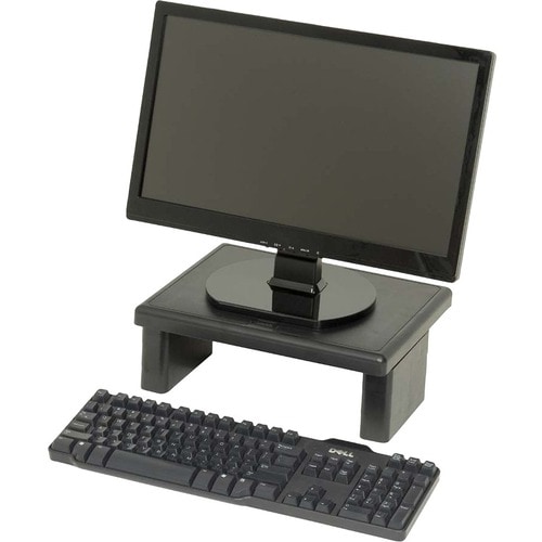 DAC MP107 Monitor Riser Black - 30 kg Load Capacity - 27.6 cm Height x 34.3 cm Width - Black