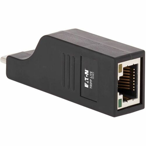 Eaton Tripp Lite Series USB-C to Gigabit Ethernet Vertical Network Adapter (M/F) - USB 3.1 Gen 1, 10/100/1000 Mbps, Black 