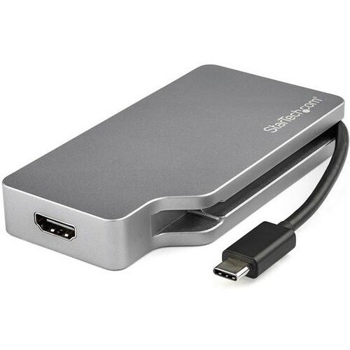 StarTech.com USB C Multiport Video Adapter 4K 60Hz/1080p - USB Type C to HDMI, VGA, DVI or Mini DisplayPort Monitor Adapte