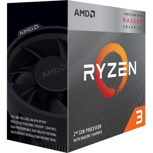 AMD Ryzen 3 3200G Quad-Core 3,60 GHz Prozessor - Retail Paket - 4 MB L3 Cache - 2 MB L2 Cache - 4 GHz Übertaktgeschwindigk