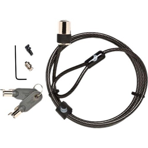 ES ClickSafe Cable Lock For Payment Terminal, Tablet - Single Keyed Lock - Black - Carbon Steel - For Payment Terminal, Ta