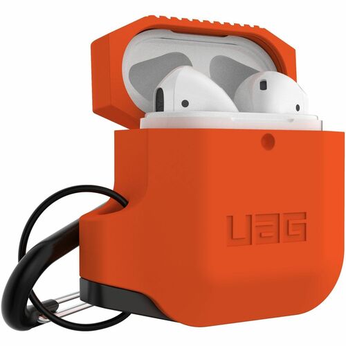 Urban Armor Gear Carrying Case Apple AirPods - Orange - Drop Resistant, Weather Proof, Water Resistant - Silicone Body - C