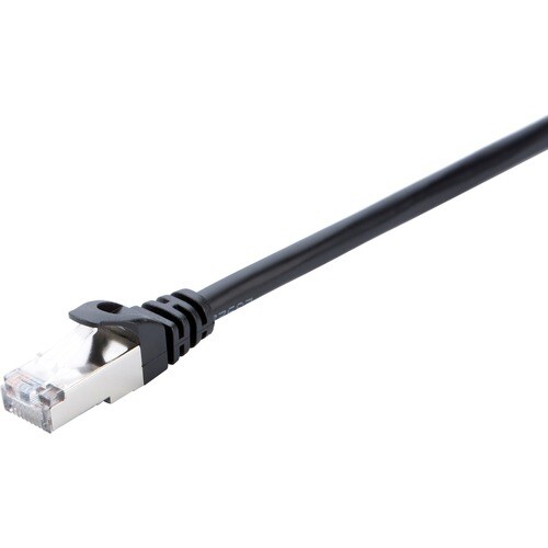 V7 V7CAT6STP-02M-BLK-1E 2.01 m Category 6 Network Cable - Cable for Modem, Patch Panel, Network Card - First End: 1 x RJ-4