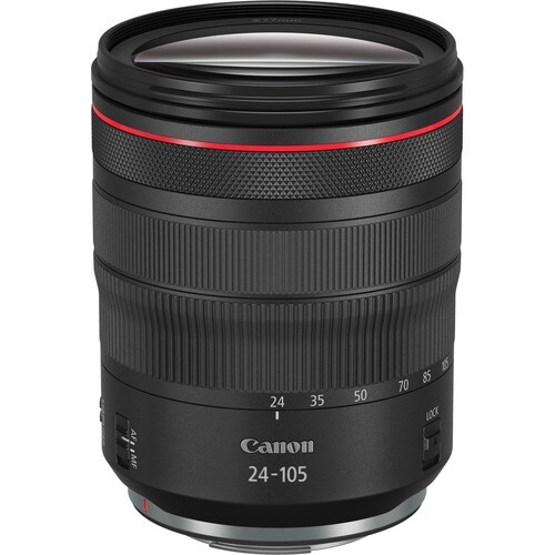 Canon - 24 mm to 105 mmf/4 - Zoom Lens for Canon RF - Designed for Digital Camera - 77 mm Attachment - 0.24x Magnification