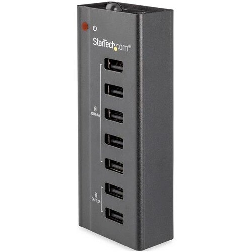 StarTech.com 7 Port USB Ladestation mit 5x 1A Ports und 2x 2A Ports - Standalone - 60 W - 5 V Gleichstrom, 12 V Gleichstro