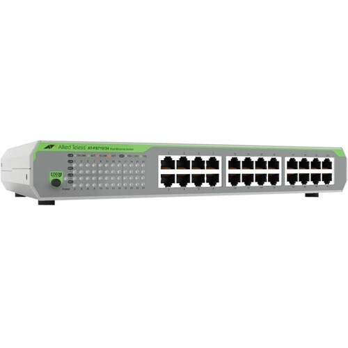 Allied Telesis CentreCOM FS710 FS710/24 24 Ports Ethernet Switch - 2 Layer Supported - Twisted Pair - Desktop, Rack-mounta