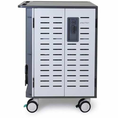 Ergotron Zip40 Charging Cart - 3.45 kg Capacity - 4 Casters - 127 mm Caster Size - Steel - 662.9 mm Width x 820.4 mm Depth