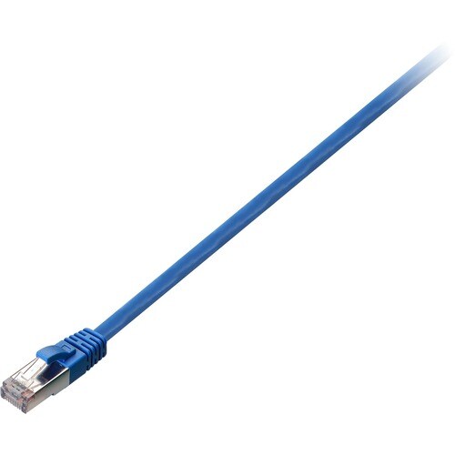 V7 Blue Cat5e Shielded (STP) Cable RJ45 Male to RJ45 Male 5m 16.4ft - 16.40 ft Category 5e Network Cable for Modem, Router