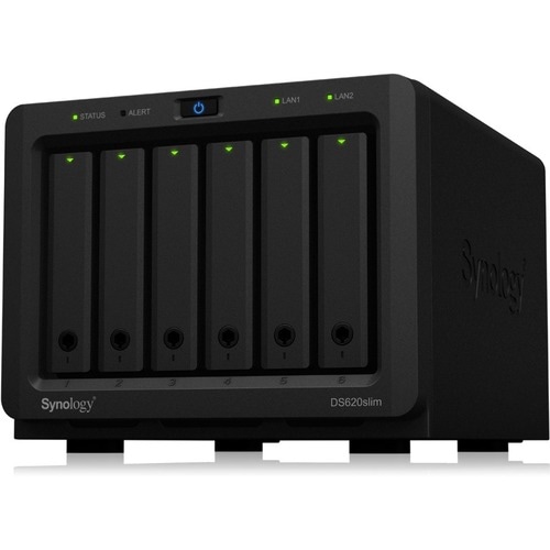 Synology DiskStation DS620slim 6 x Total Bays SAN/NAS Storage System Celeron J3355 Dual-core (2 Core) 2 GHz - 2 GB RAM - D