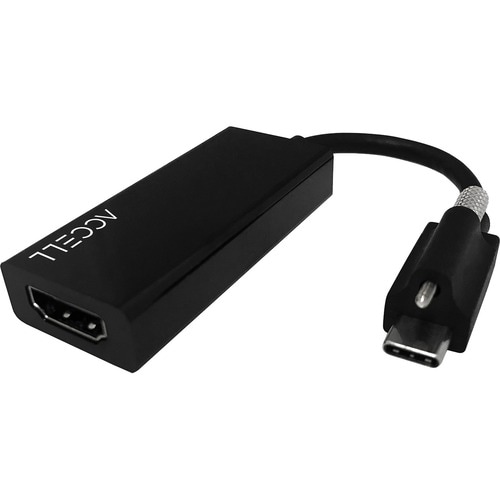 Accell USB-C to HDMI 2.0 Adapter - CEC Enabled - 1 x HDMI HDMI 2.0 Digital Audio/Video Female - 1 x Type C USB 3.1 USB Mal
