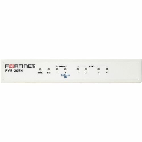 Fortinet FortiVoice FVE-20E4 VoIP Gateway - 2 x RJ-45 - 4 x FXO - Fast Ethernet - Desktop