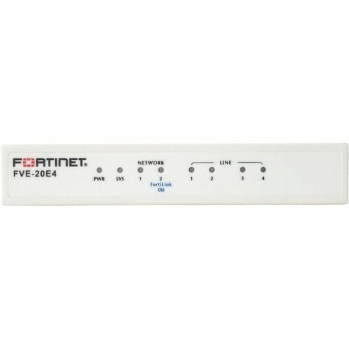 Fortinet FortiVoice FVE-20E4 VoIP Gateway - 2 x RJ-45 - 4 x FXO - Fast Ethernet - Desktop