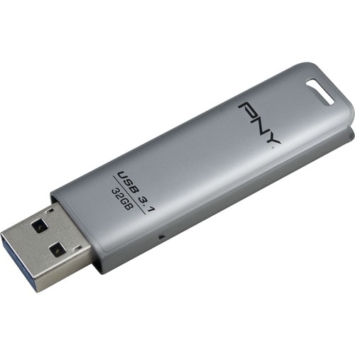 PNY Elite Steel 3.1 32 GB USB 3.1 Flash-Laufwerk - Edelstahl - 80 MB/s Read Speed - 20 MB/s Write Speed - 1 Stück