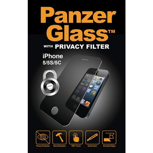 PanzerGlass Protetor de ecrã de privacidade - 1 - Para LCD iPhone 5, iPhone SE - Resistente a choques, Resistente a riscos