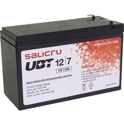 Salicru UBT 12/7 Unidade da bateria - 7000 mAh - 12 V DC - Chumbo-ácido - 5 Ano Maximum Battery Life