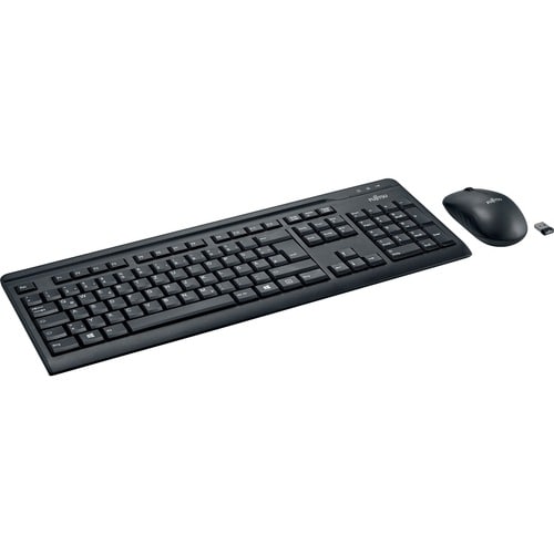Fujitsu LX410 Keyboard & Mouse - Nordic - USB Wireless RF - 105 Key - USB Wireless RF - 1600 dpi - AA - Compatible with Wi