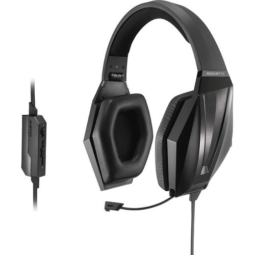 Gigabyte FORCE H3X Wired Over-the-head Stereo Headset - Black - Binaural - Circumaural - 32 Ohm - 20 Hz to 20 kHz - 200 cm