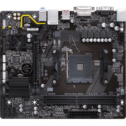 GIGABYTE Ultra Durable GA-AB350M-DS2 Desktop Motherboard - AMD B350 Chipset - Socket AM4 - Micro ATX - A-Series Processor 