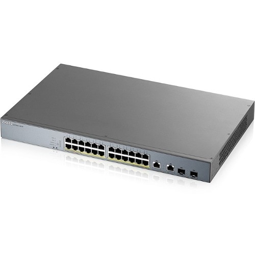 ZYXEL GS1350 GS1350-26HP 24 Ports Manageable Ethernet Switch - 2 Layer Supported - Modular - 2 SFP Slots - Twisted Pair, O