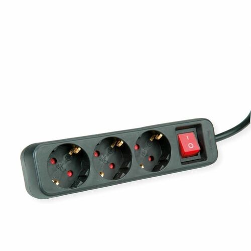 Roline PowerBar Steckdosenleiste - 3 x Typ F - 1,50 m Kabel - 250 V AC Voltage - 3,60 kW - Desktop - Schwarz