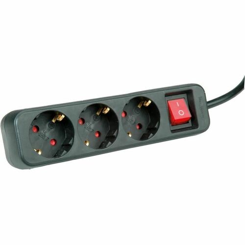 Roline PowerBar Steckdosenleiste - 3 x Schuko CEE 7/3 - 6 m Kabel - 250 V AC Voltage - 3,60 kW - Desktop - Schwarz