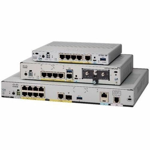ISR 1100 8P Dual GE SFP Higher Perf Router Pluggable SMS/GPS