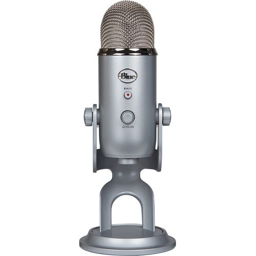 Blue Yeti Wired Condenser Microphone - Stereo - 20 Hz to 20 kHz - Cardioid, Bi-directional, Omni-directional - Desktop, St