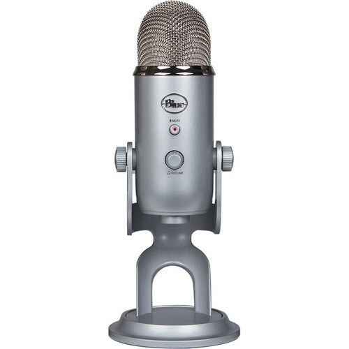 Blue Yeti Wired Condenser Microphone - Stereo - 20 Hz to 20 kHz - Cardioid, Bi-directional, Omni-directional - Desktop, St