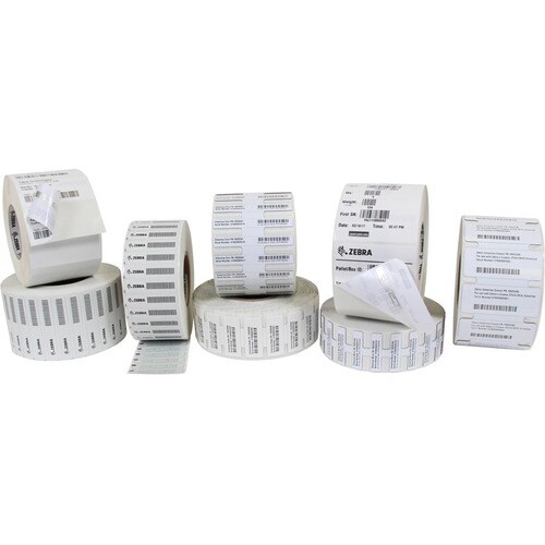 Zebra Z-Perform 1500T RFID Label - 4" Width x 2" Length - Permanent Adhesive - Rectangle - Thermal Transfer - White - Acry