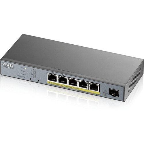 ZYXEL GS1350 GS1350-6HP 5 Ports Manageable Ethernet Switch - Gigabit Ethernet - 10/100/1000Base-T, 1000Base-X - 2 Layer Su