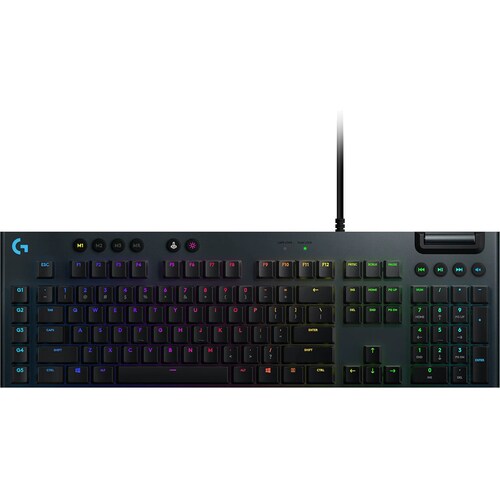 Logitech G815 Gaming Keyboard - Cable Connectivity - USB Interface - English (US) - Black - Mechanical Keyswitch - Volume 