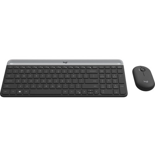 Logitech MK470 Keyboard & Mouse - English (US) - USB Wireless RF - USB Wireless RF - Optical - 1000 dpi - Scroll Wheel - S